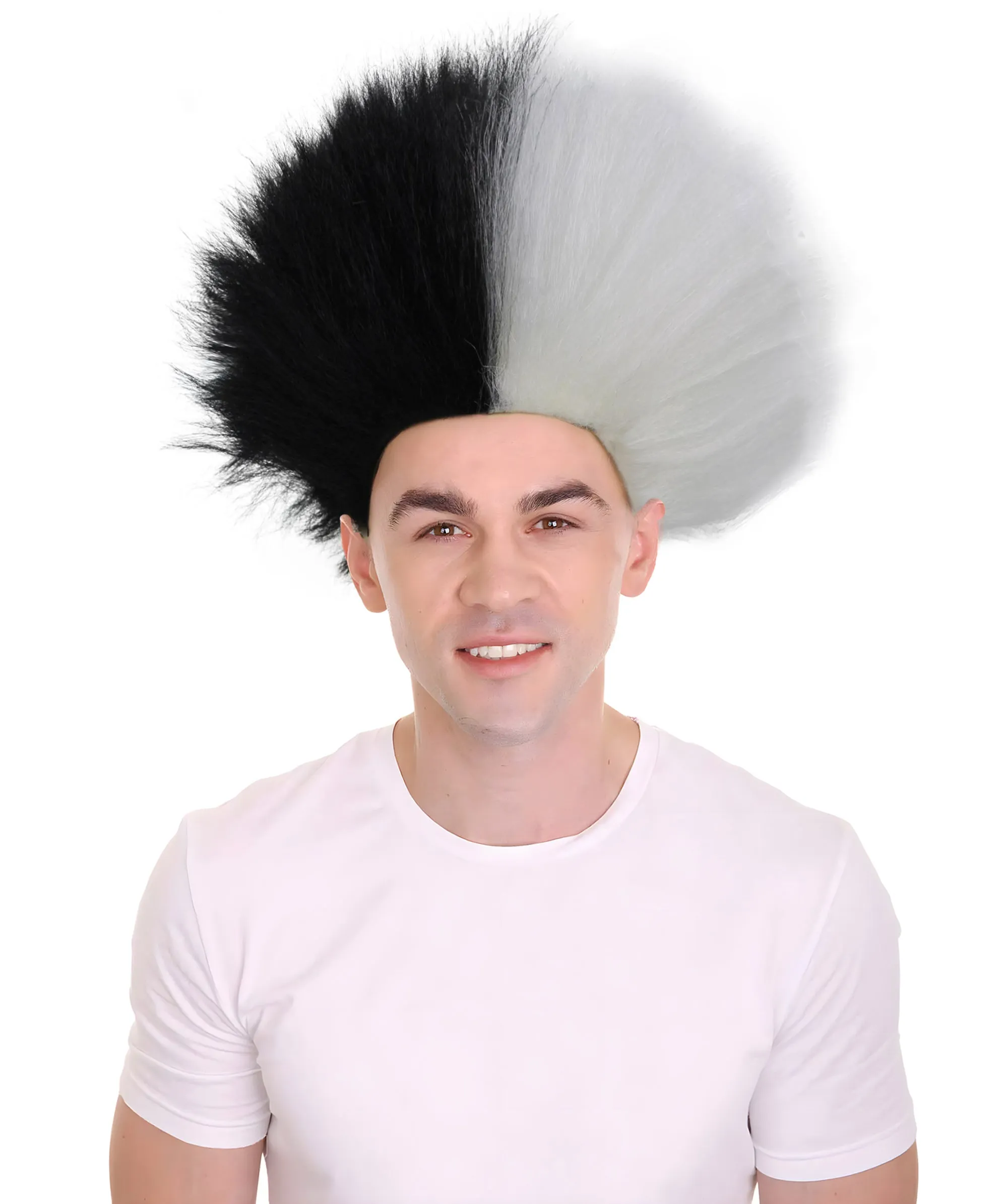 Adult Men's Fuzzy Spiky Johnny Werewolf Wig | Multiple Color Options