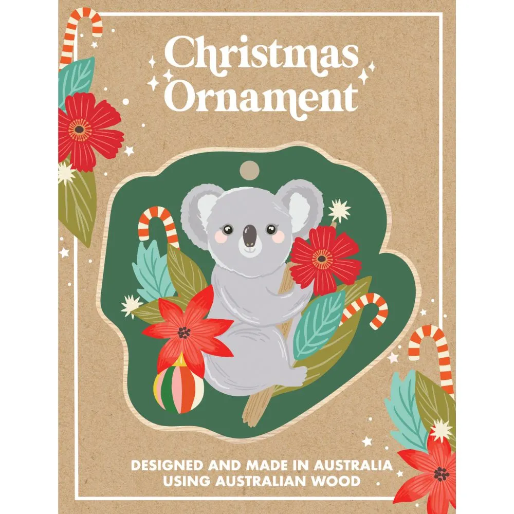 Aero Christmas Ornament - Koala Green Background