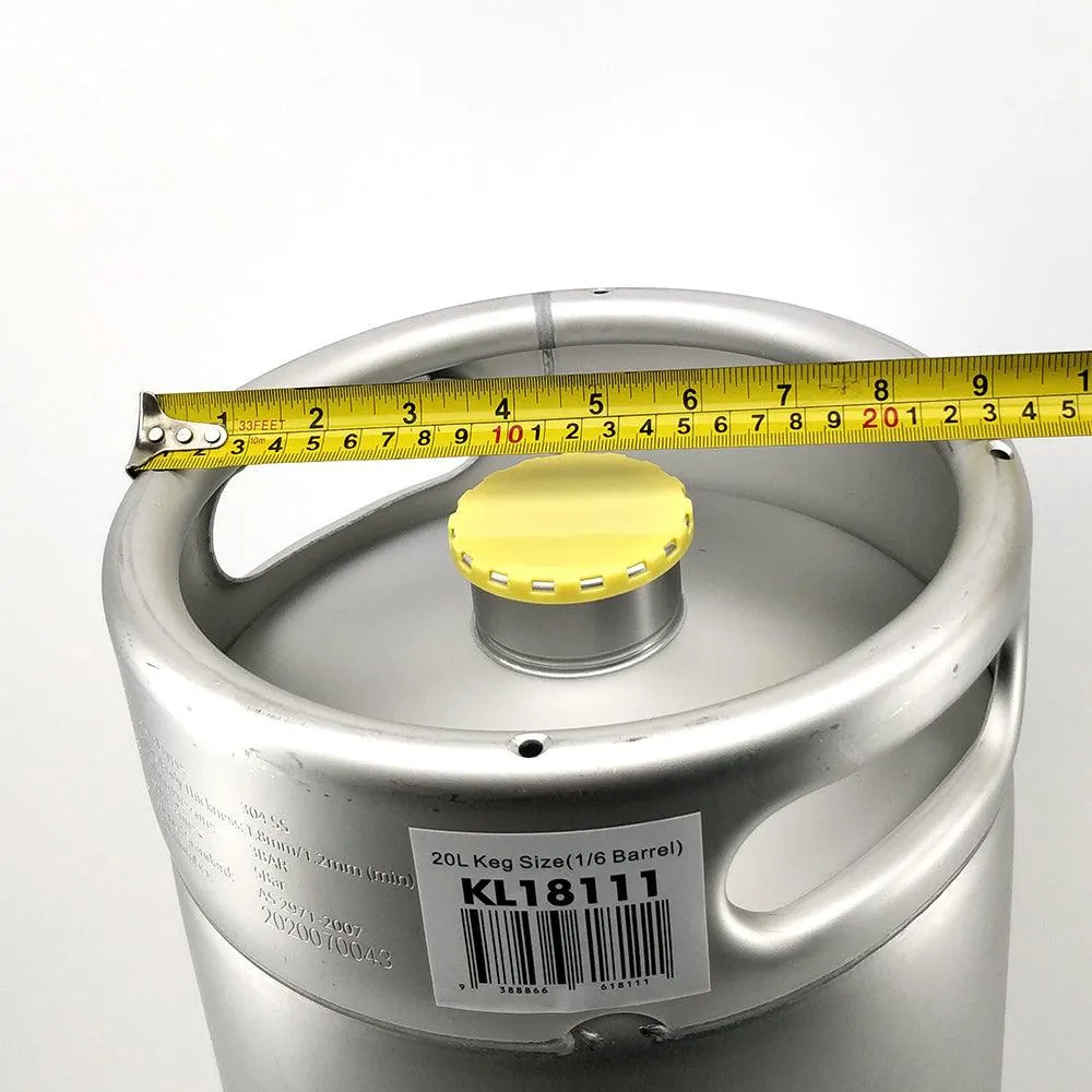 All Stainless 20L Keg (No Spear) US 1/6 Barrel