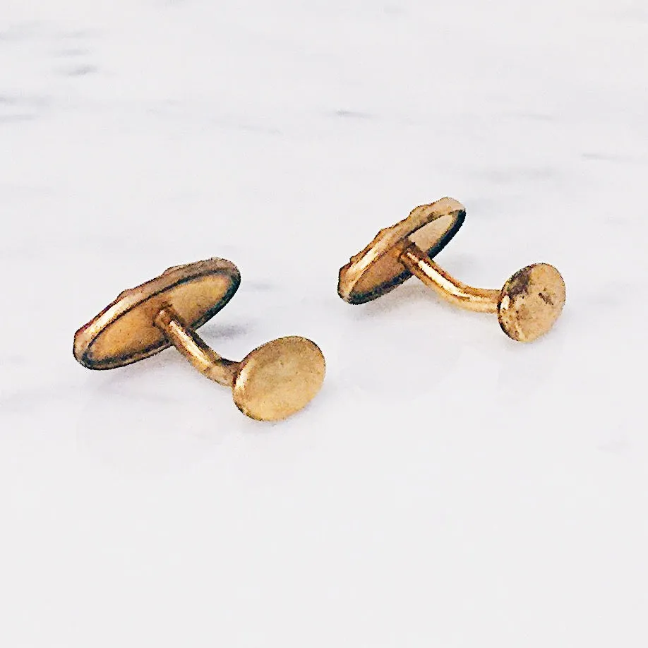 Antique Edwardian Repousse Gold-filled Cufflinks