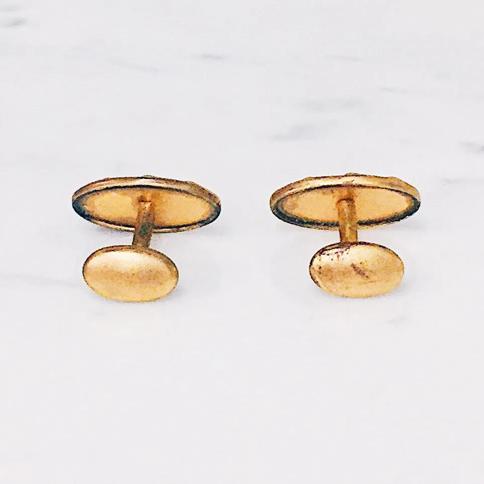 Antique Edwardian Repousse Gold-filled Cufflinks