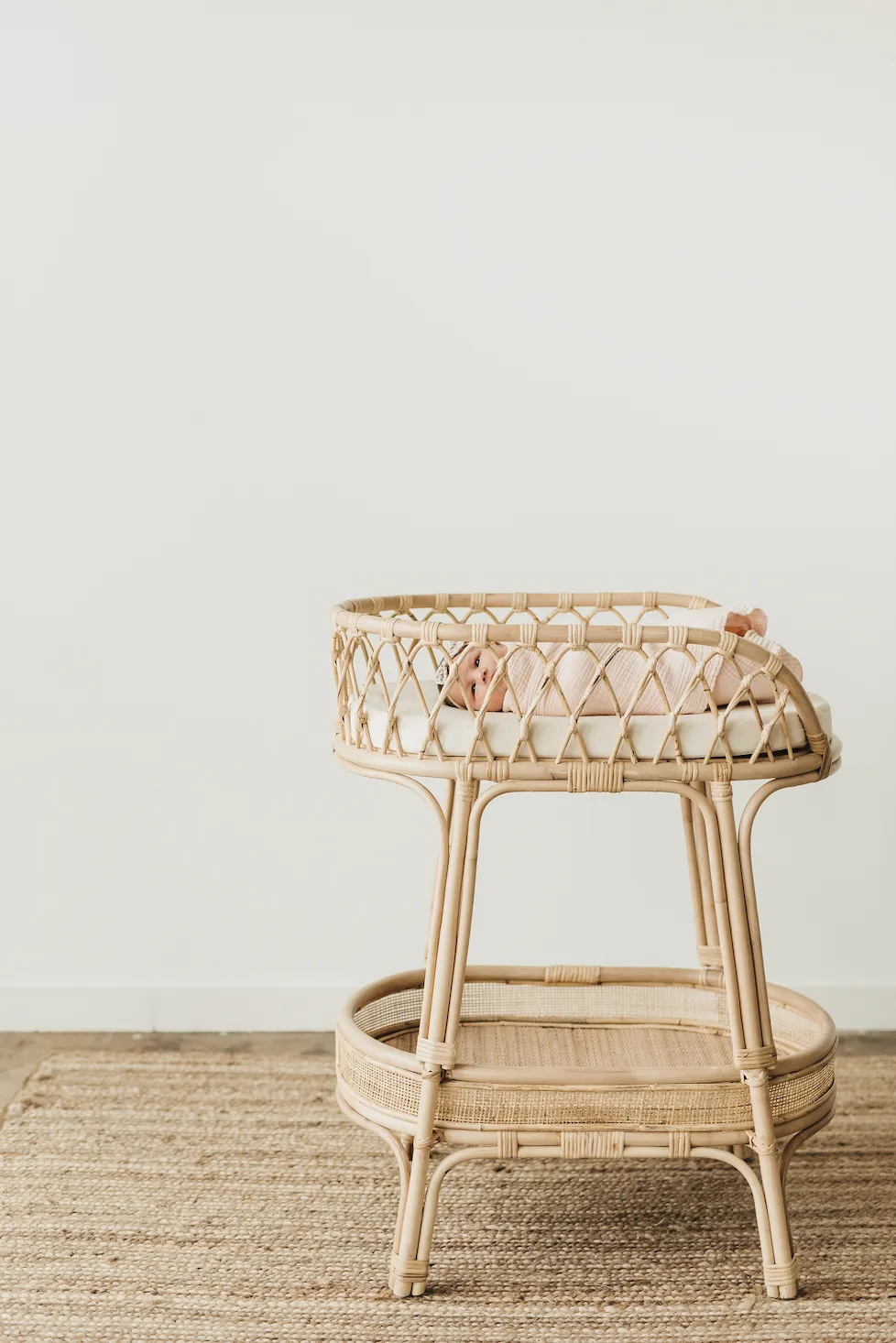 Aria Full-Sized Rattan Changing Table