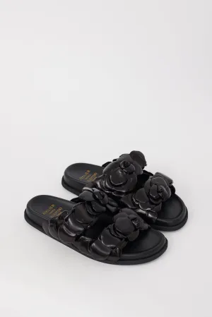 Atelier 03 Black Leather Rose Edition Sandal