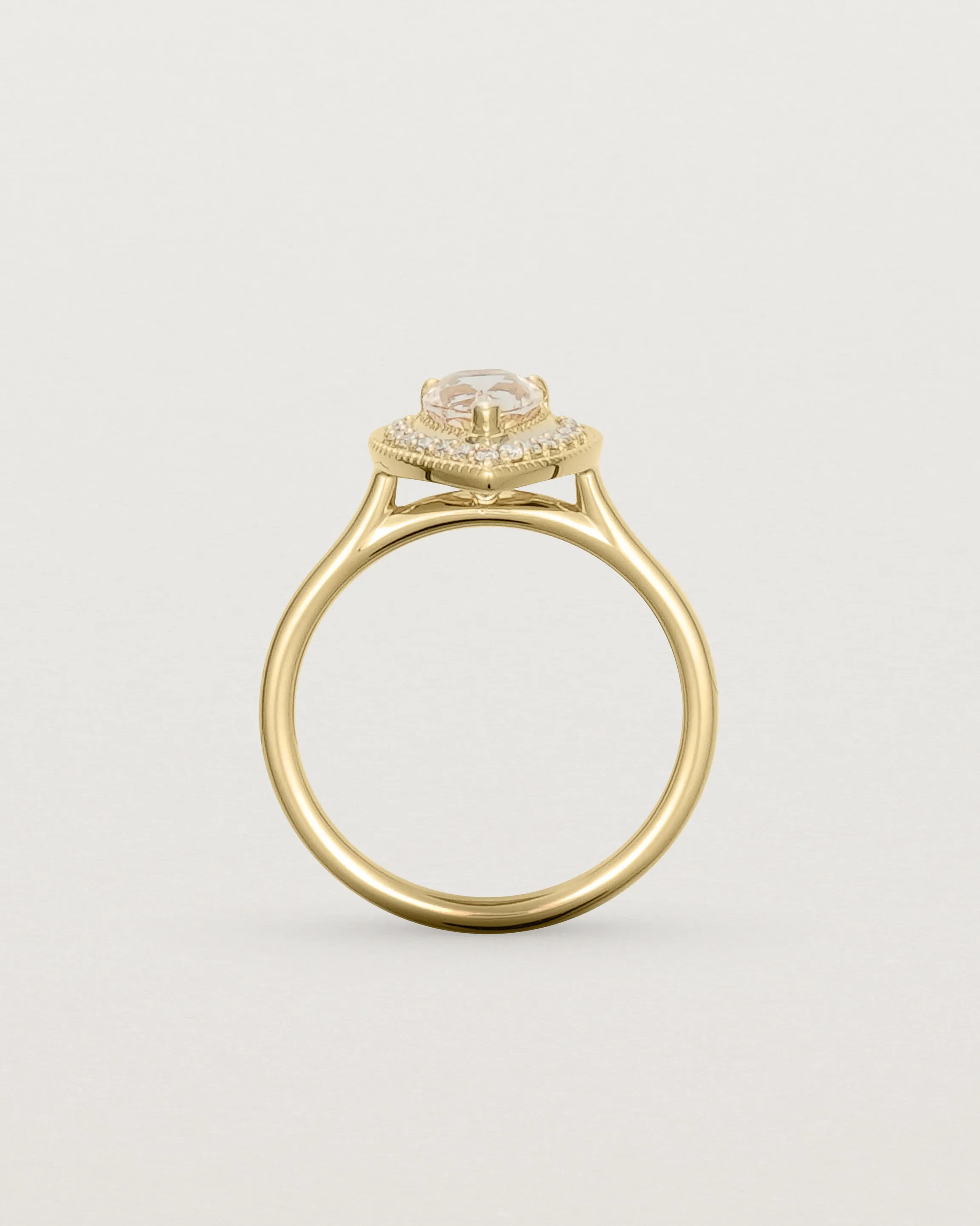 Aurie Halo Ring | Morganite & Diamonds