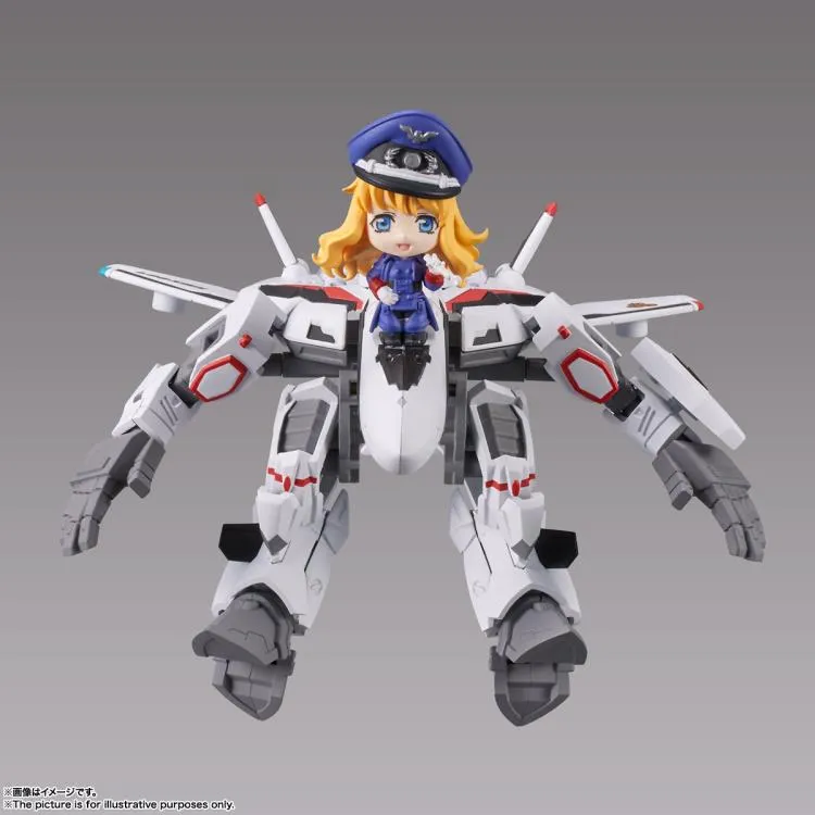 Bandai Tiny Session Macross Frontier VF-25F Messiah Valkyrie (Alto Use) and Sheryl Action Figure Set