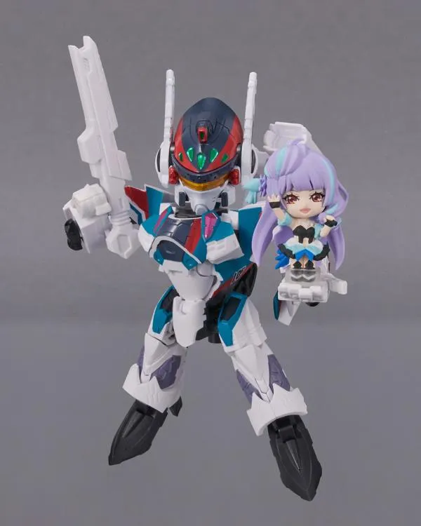 Bandai Tiny Session Macross Frontier VF-31S Siegfried (Arad Use Ver.) & Mikumo Guynemer Action Figure Set