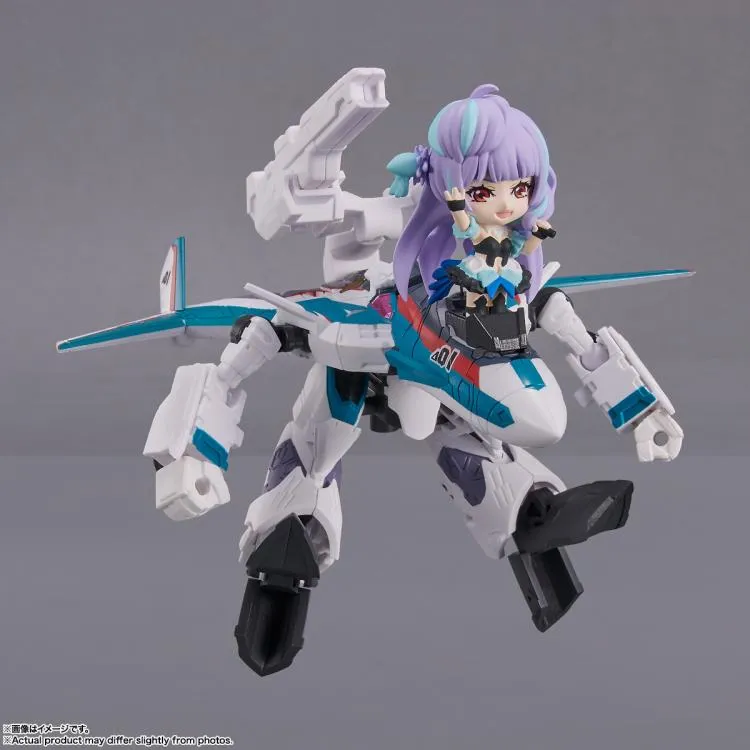 Bandai Tiny Session Macross Frontier VF-31S Siegfried (Arad Use Ver.) & Mikumo Guynemer Action Figure Set