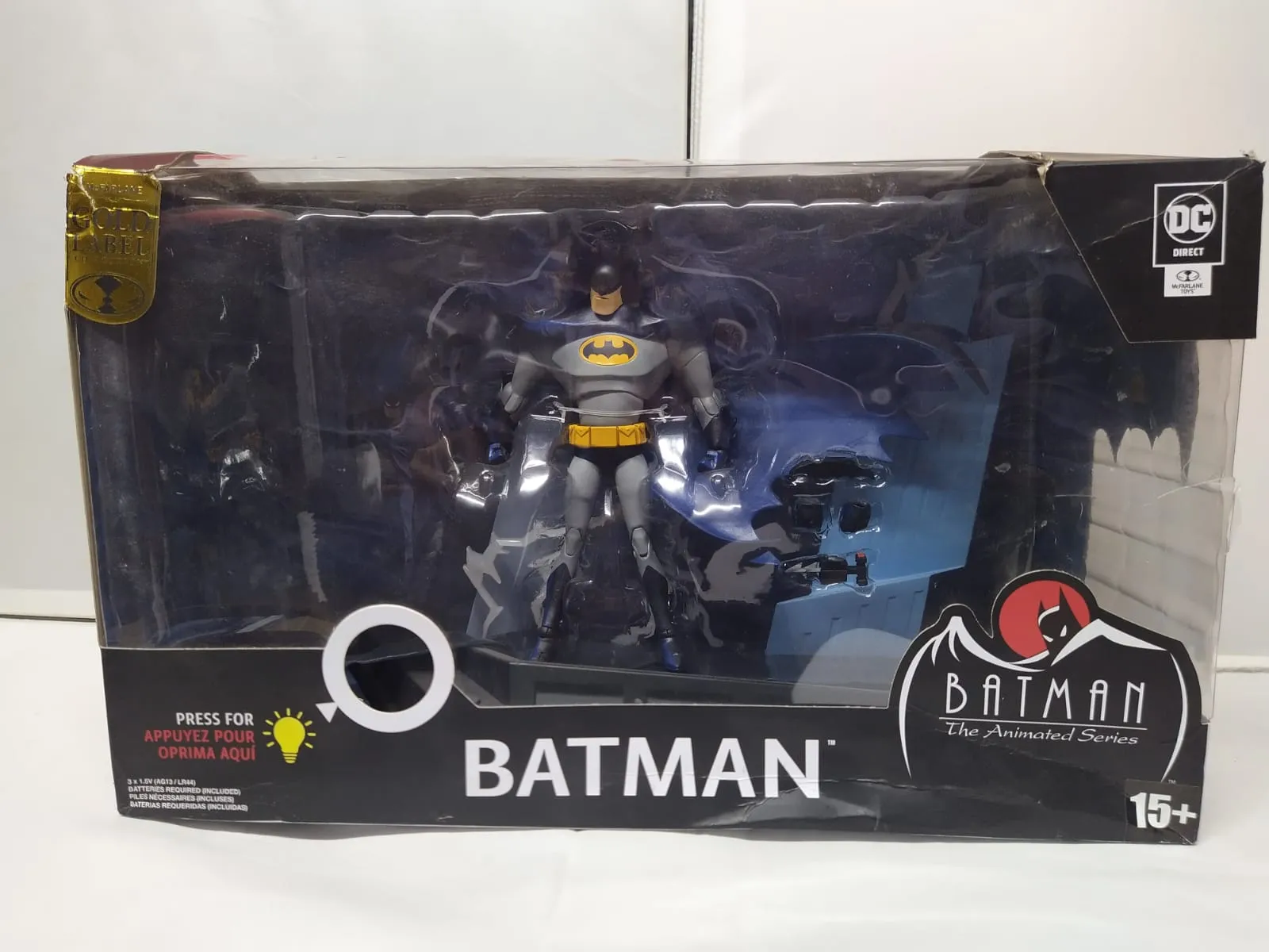 Batman the Animated Series 30th Anniversary NYCC Exclusive Gold Label Figure by McFarlane Toys  (Damaged Box)