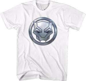 Black Panther Faux Chrome Logo Marvel Comics T-Shirt