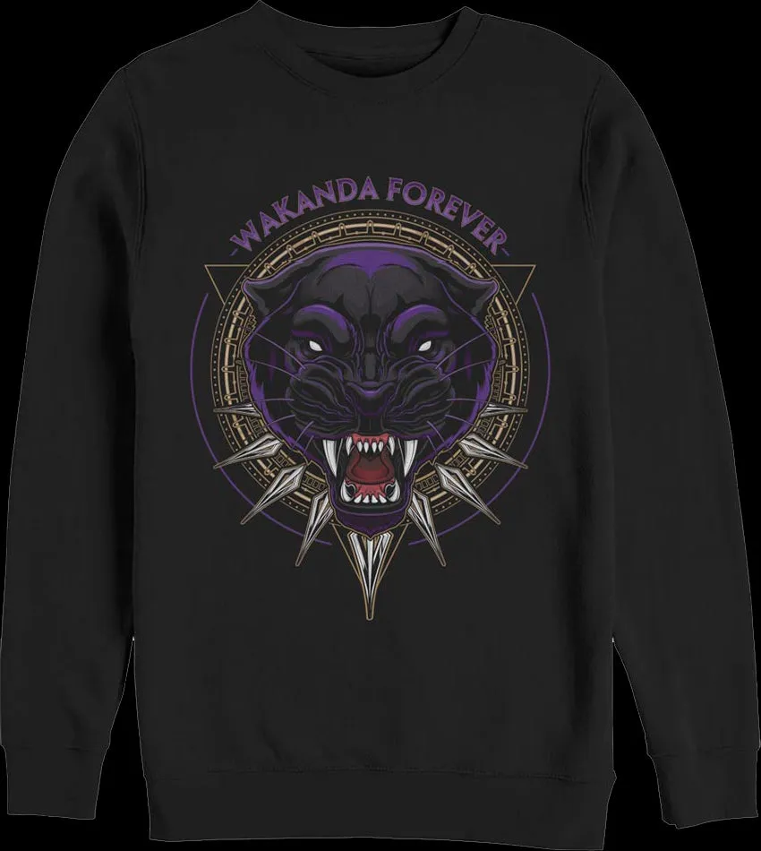 Black Panther Wakanda Forever Marvel Comics Sweatshirt