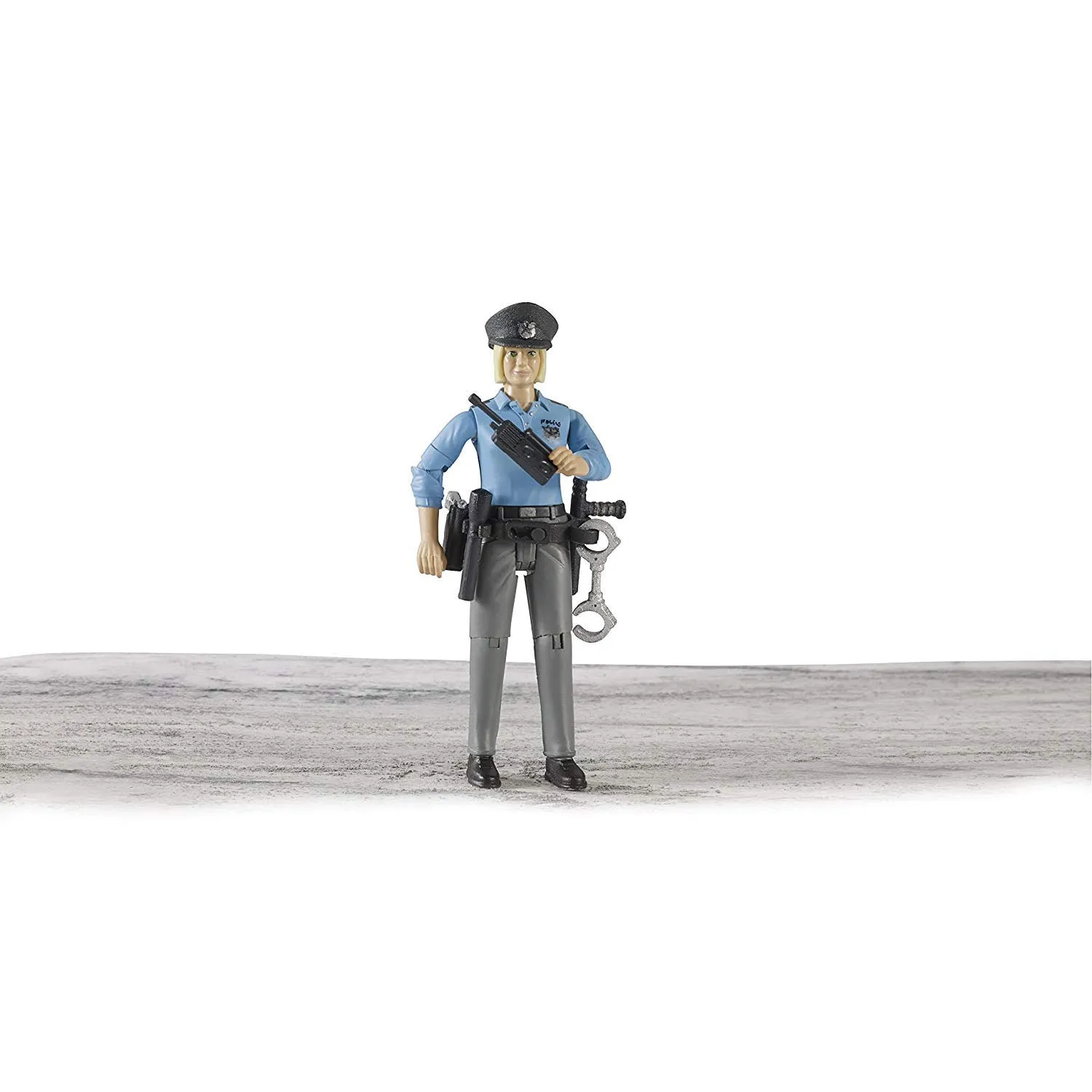 Bruder Policewoman Action Figure with Light Skin and Police Accessories, 60430