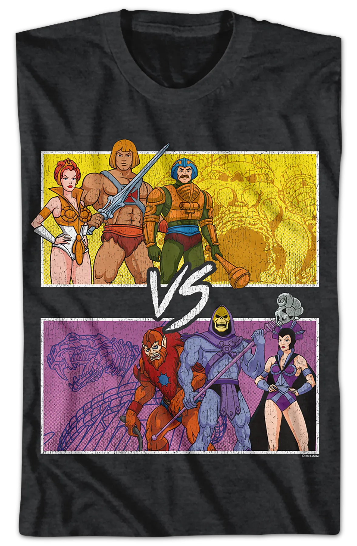 Castle Grayskull vs. Snake Mountain Masters of the Universe T-Shirt