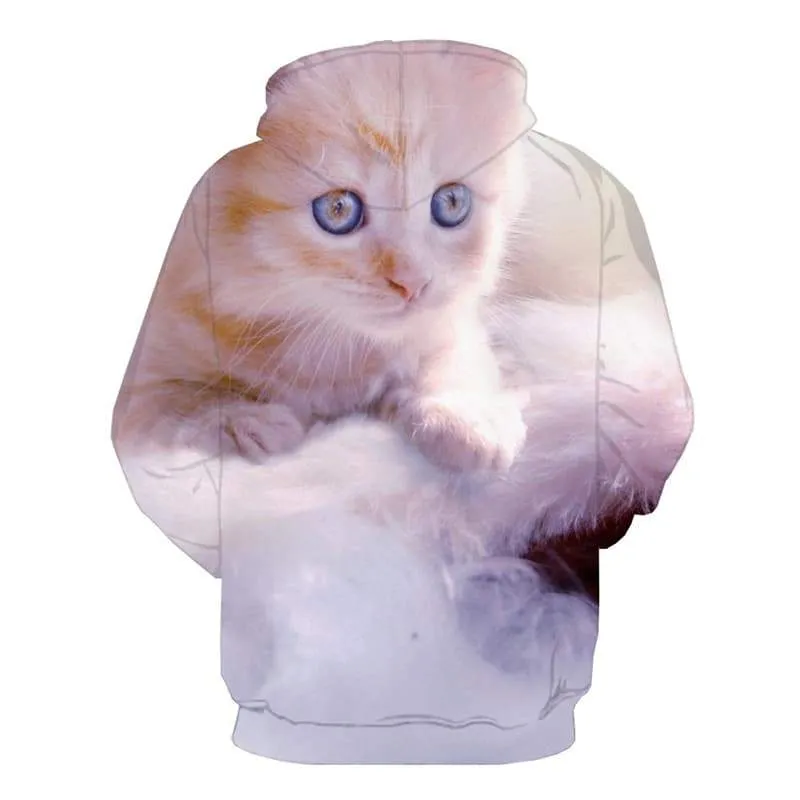 Cat Hoodie Men Animal Hoodie Print Lovely Sweatshirt Printed Harajuku 3d Printed