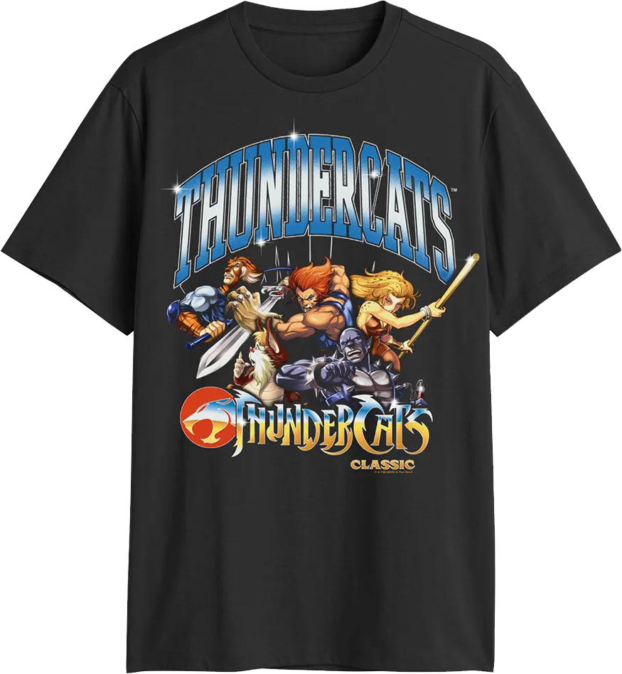 Classic Poses And Shiny Logo ThunderCats T-Shirt