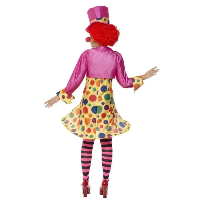 Clown Lady Costume, Multi-Coloured