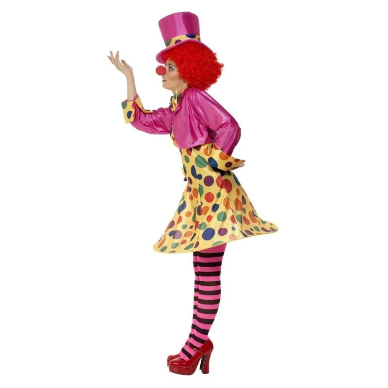 Clown Lady Costume, Multi-Coloured