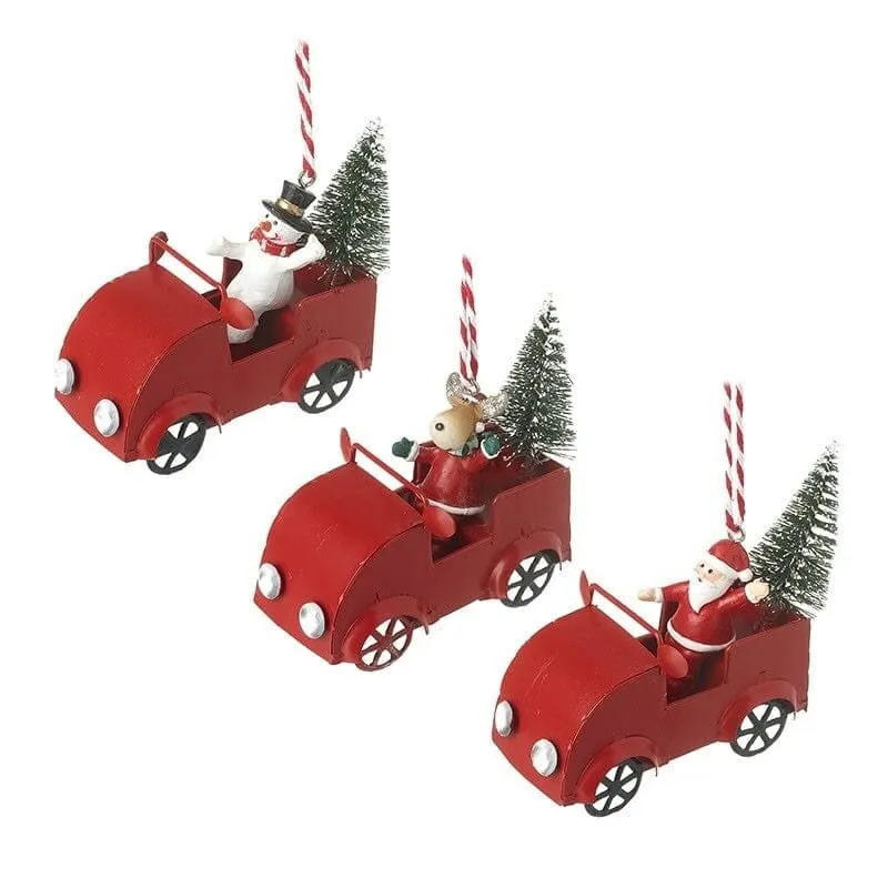 Festive Characters in Cars Christmas Tree Decoration