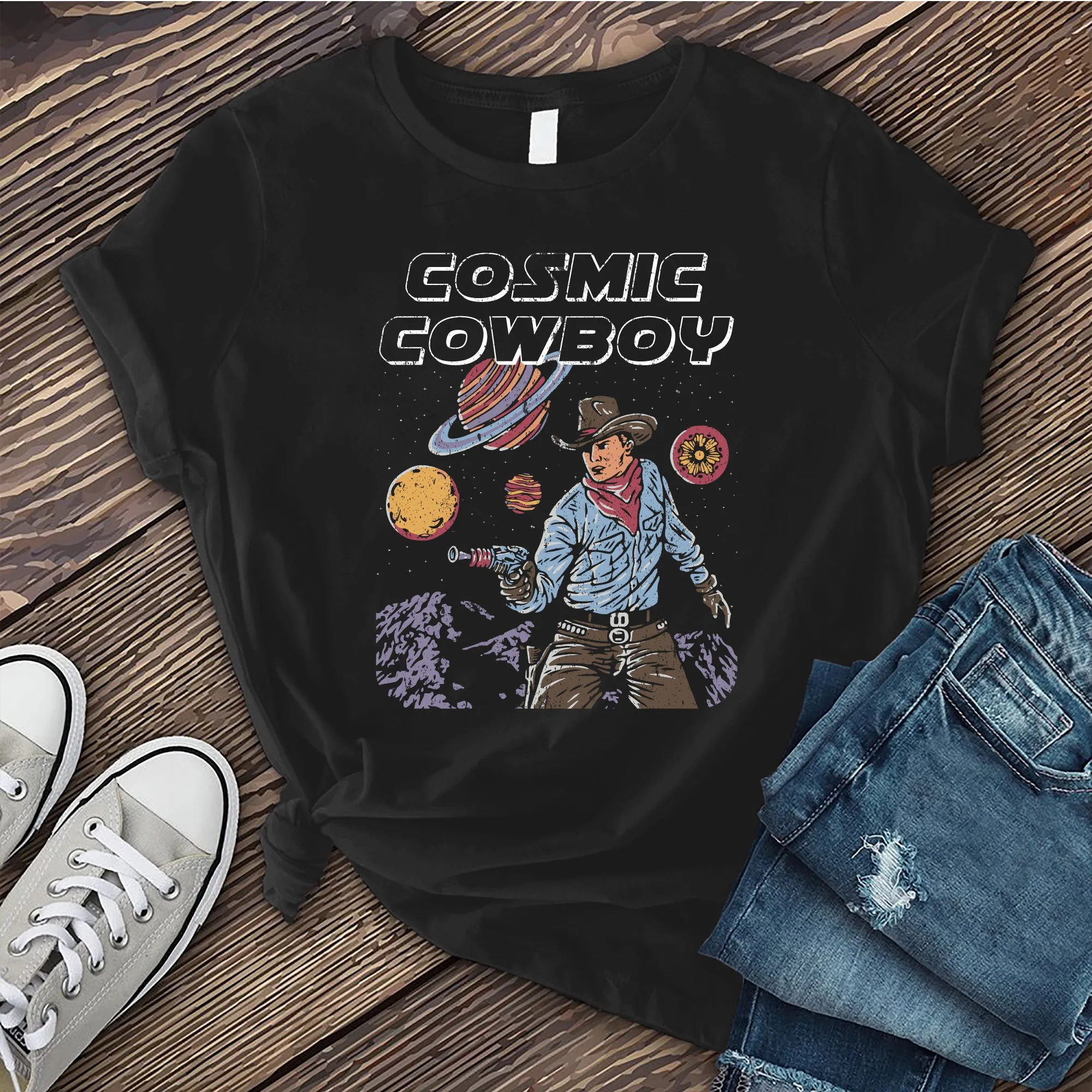 Flat Cosmic Cowboy T-shirt