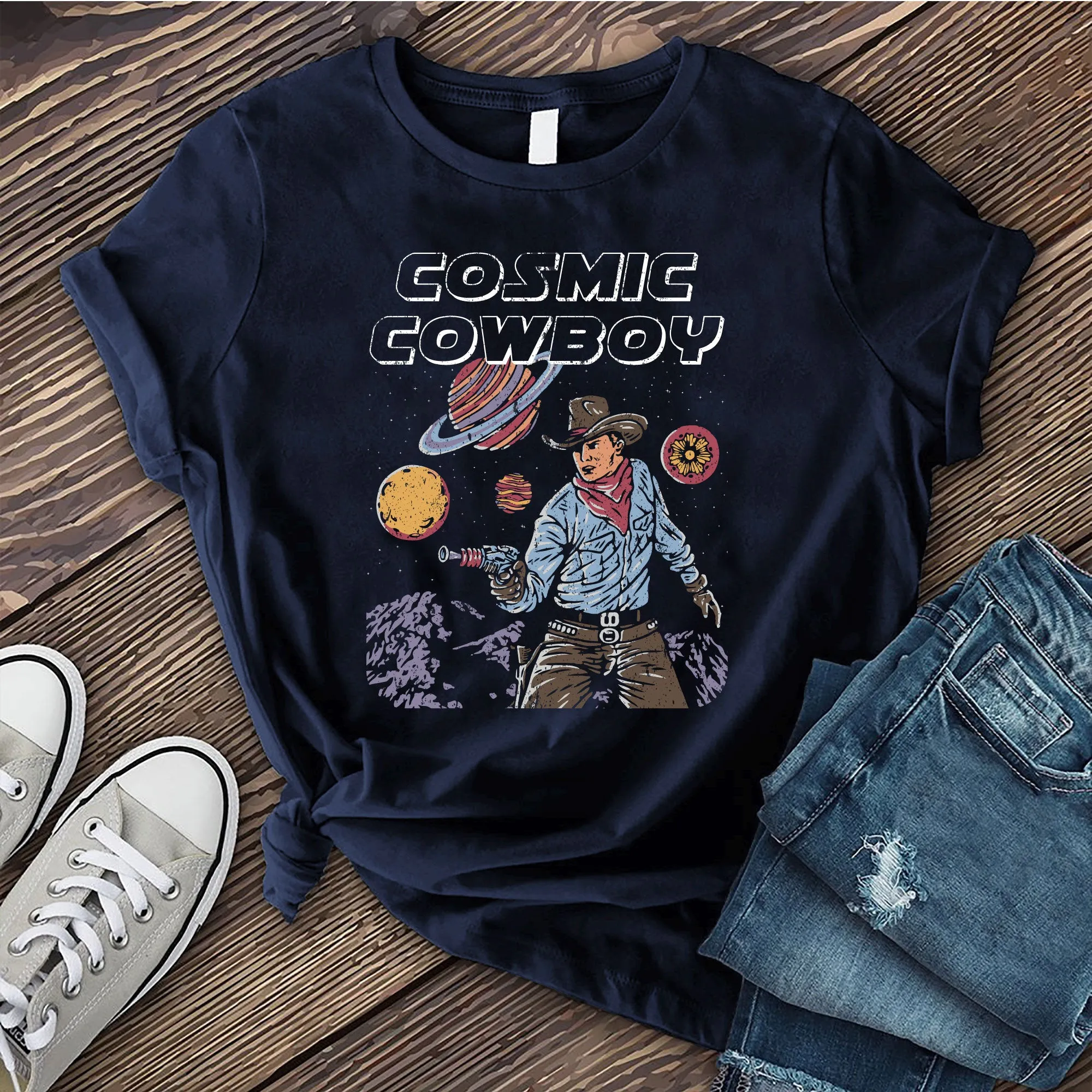 Flat Cosmic Cowboy T-shirt