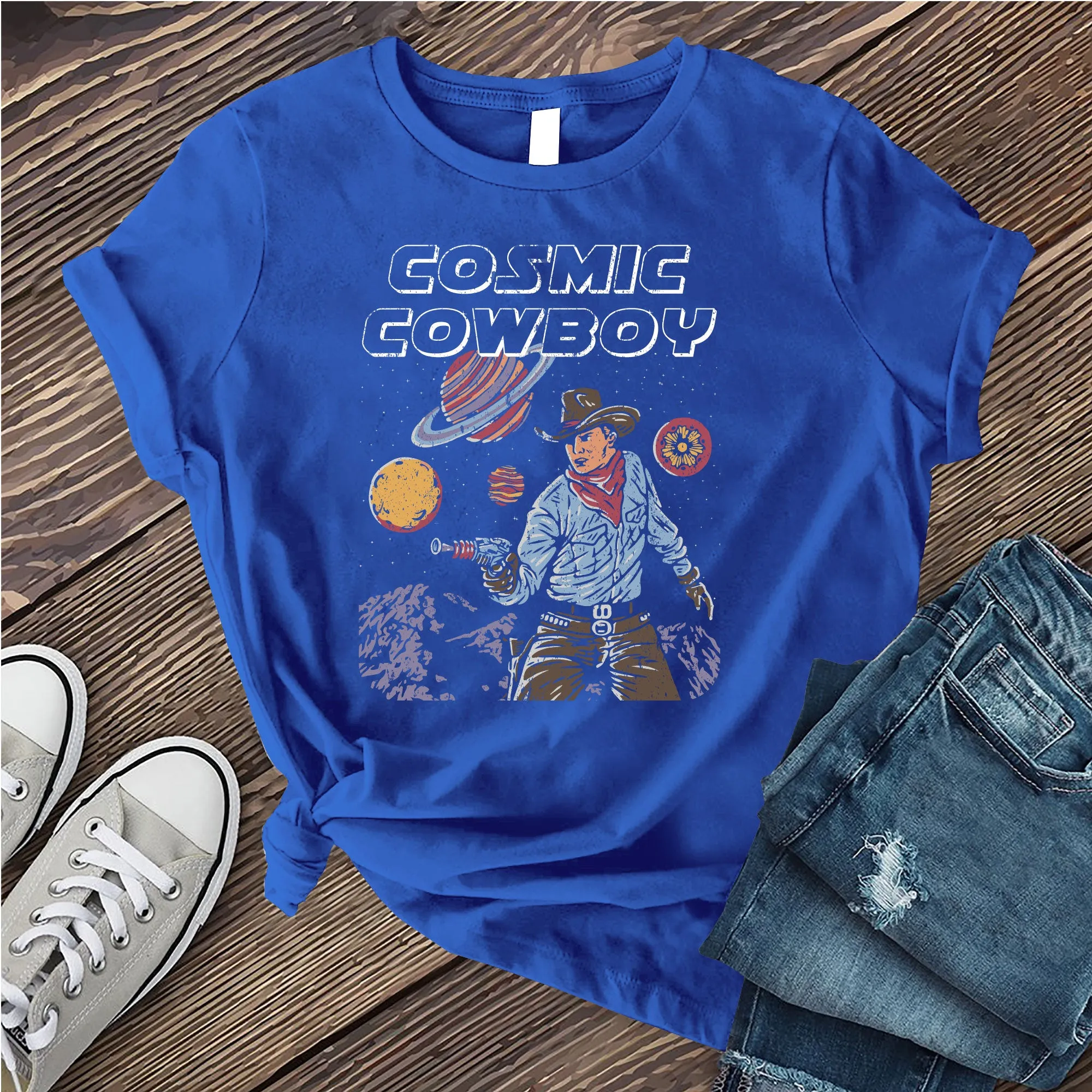 Flat Cosmic Cowboy T-shirt