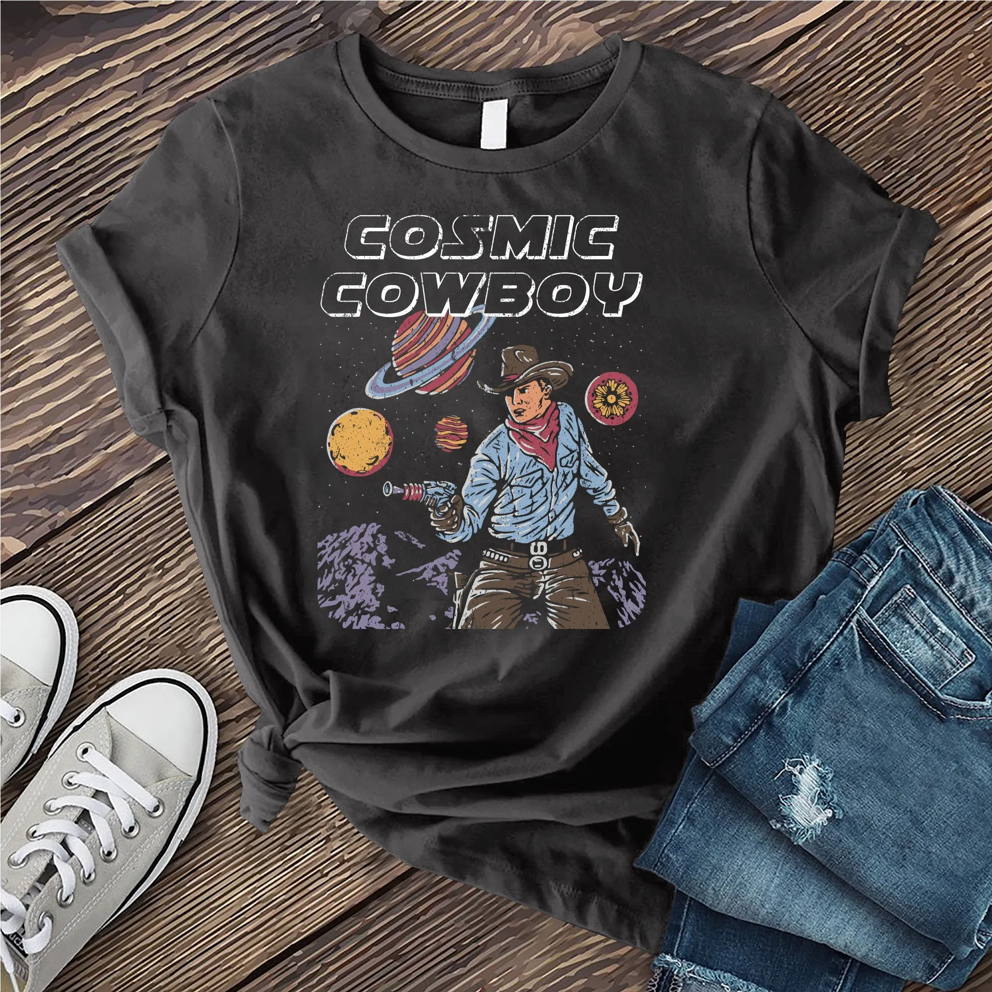 Flat Cosmic Cowboy T-shirt