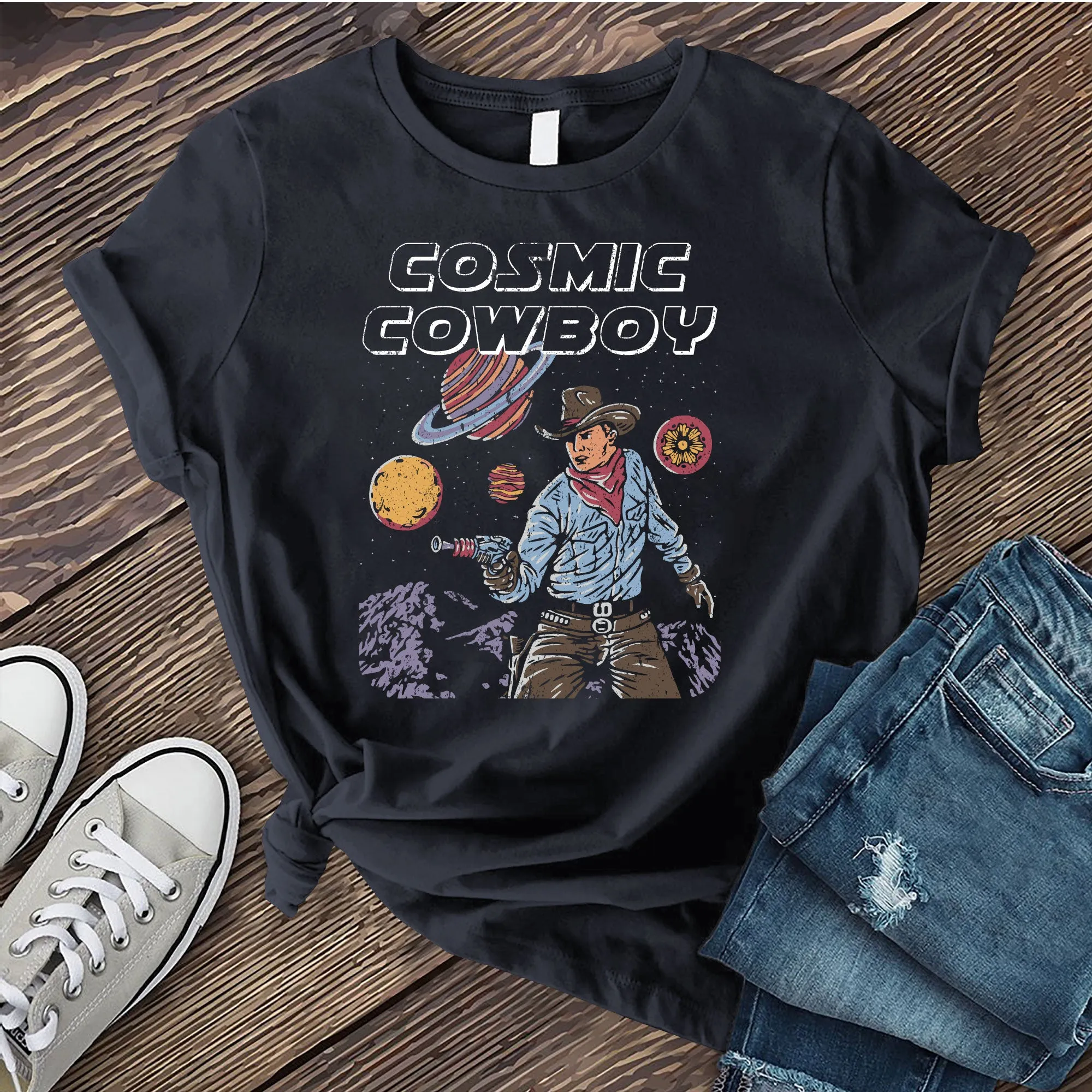 Flat Cosmic Cowboy T-shirt