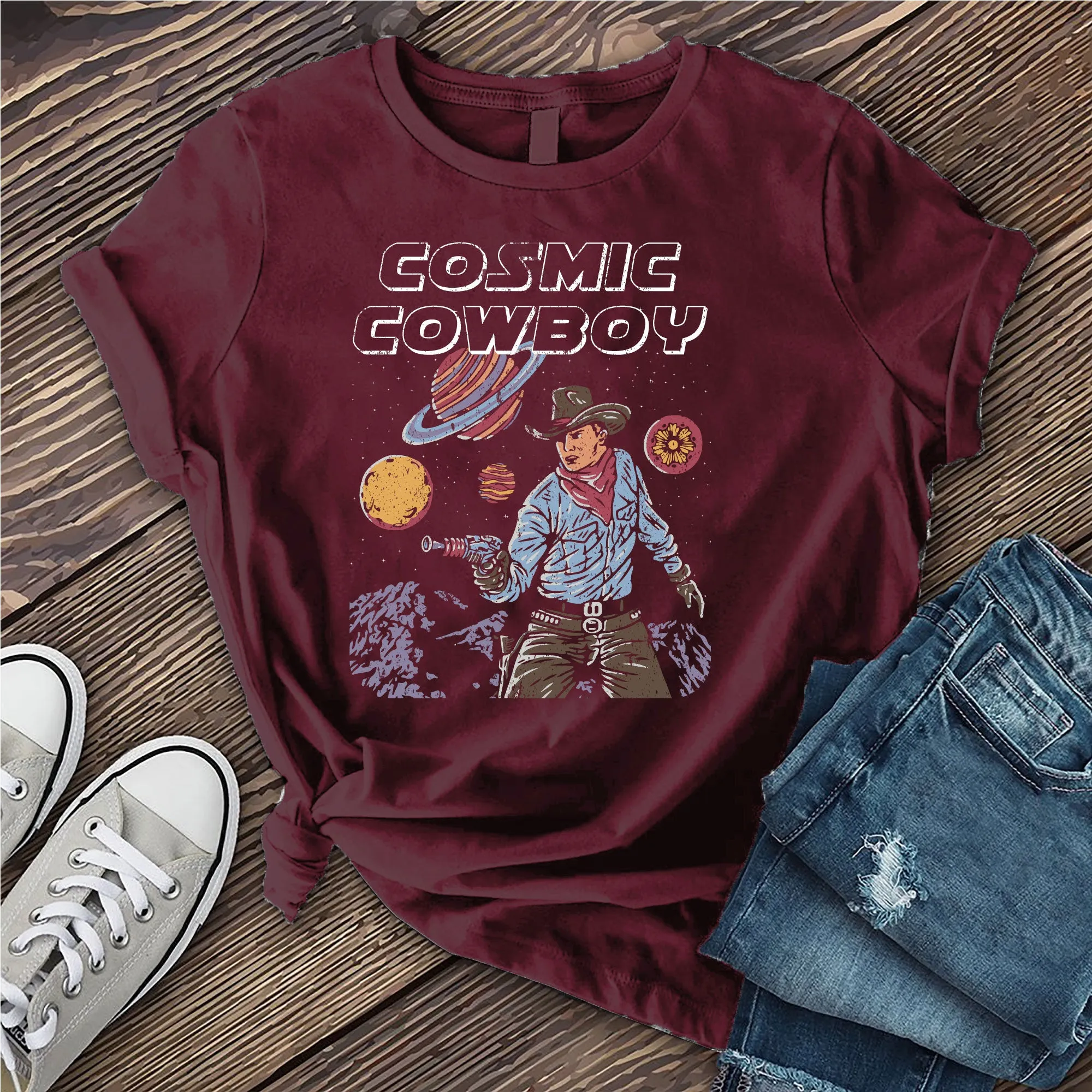 Flat Cosmic Cowboy T-shirt