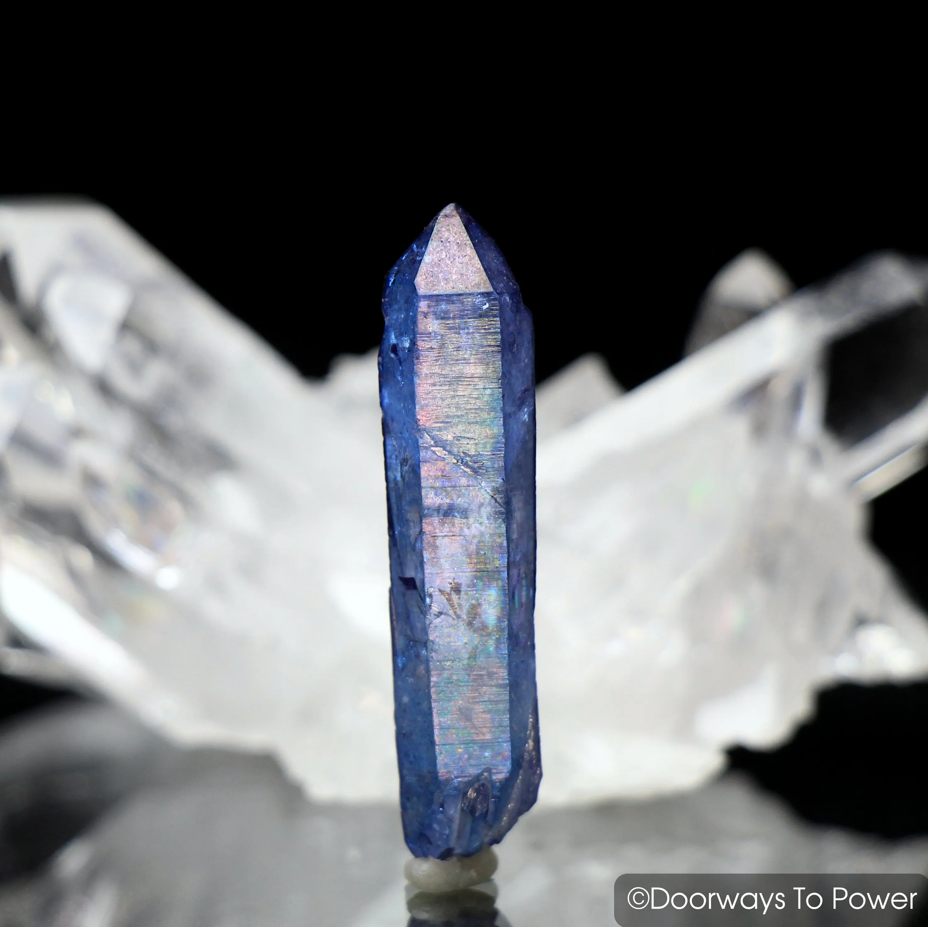 Himalayan Quartz Tanzan Indigo Aura Crystal Double Terminated