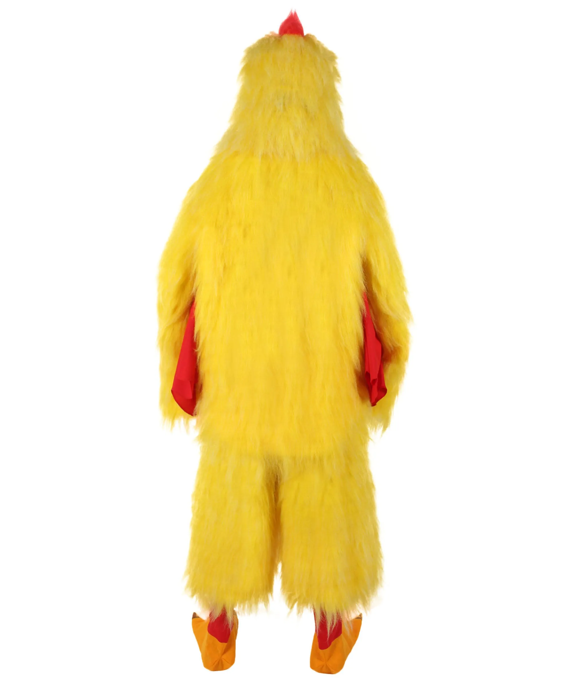 HPO Yellow and Red Chicken Costume with Mask  - Long Synthetic Fibers Bundle