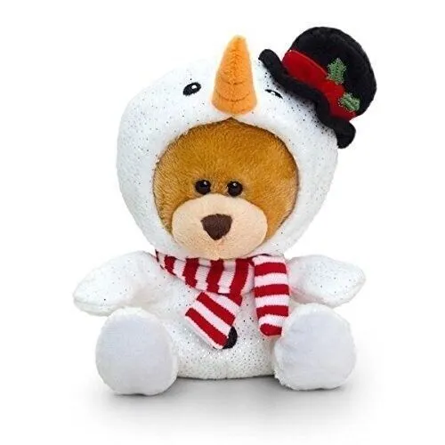 Keel Toys Pipp the Bear Christmas Snowman Soft Toy