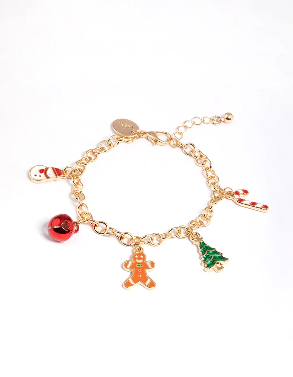 Kids Gold Gingerbread Charm Bracelet