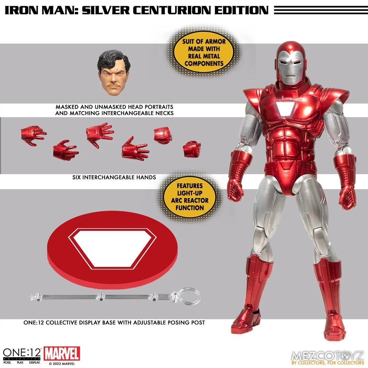 Marvel One:12 Collective Silver Centurion Iron Man