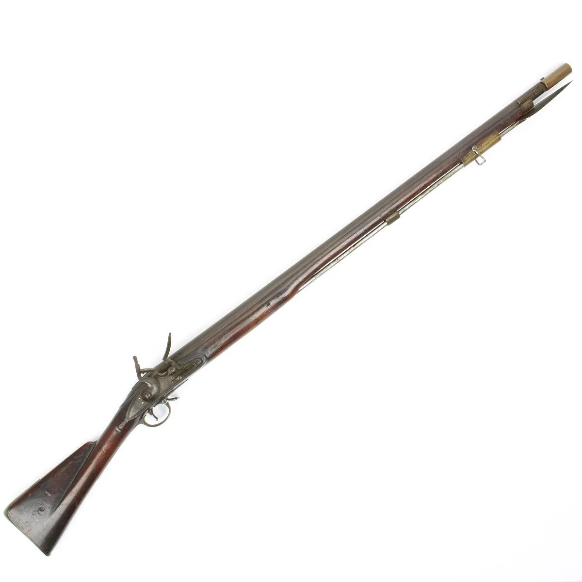 Original British Brown Bess Third Model Experimental Musket with Spear Bayonet