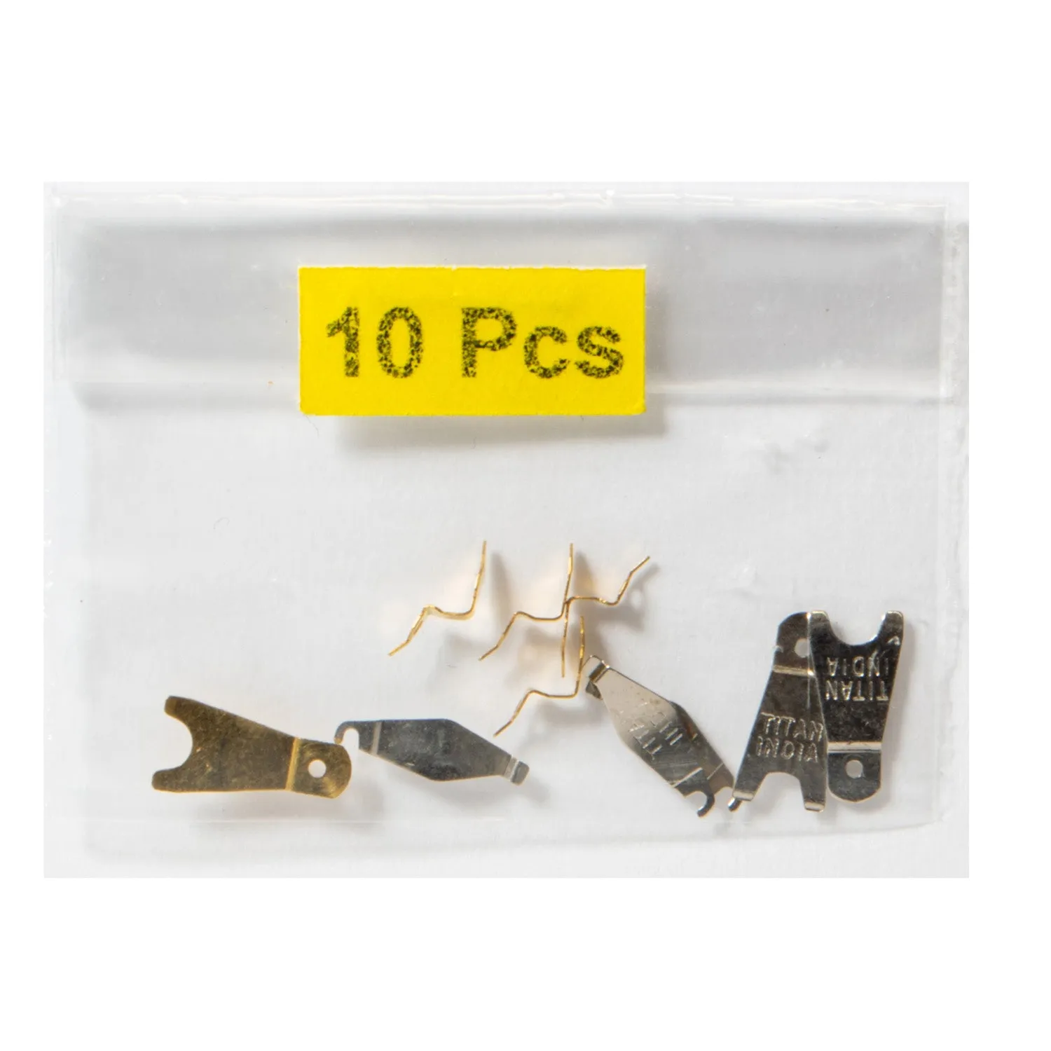 Packet of battery contacts and screws