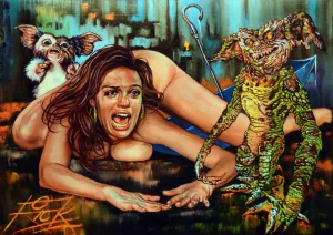 Rick Melton - Suzi Does Gremlins - Suzi Shaw - Art Print