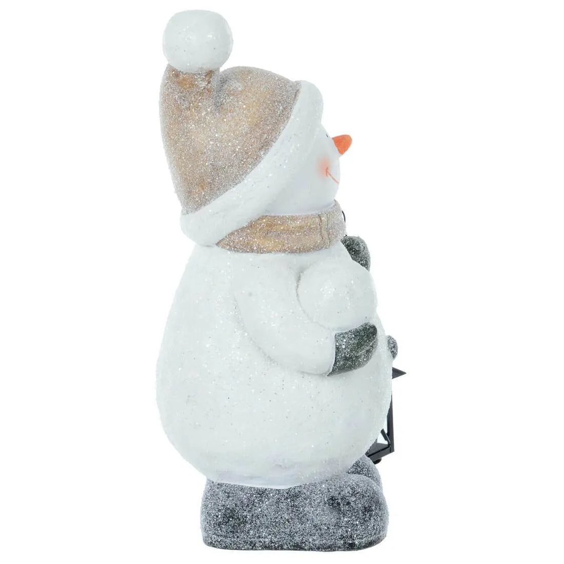 Santa Snowman With Tealight Lantern Christmas Ornament 43cm