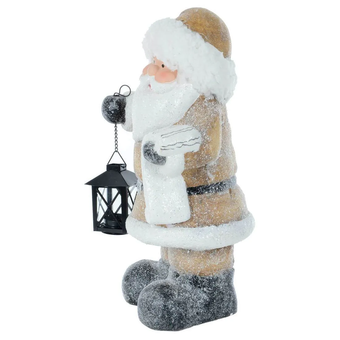 Santa Snowman With Tealight Lantern Christmas Ornament 43cm