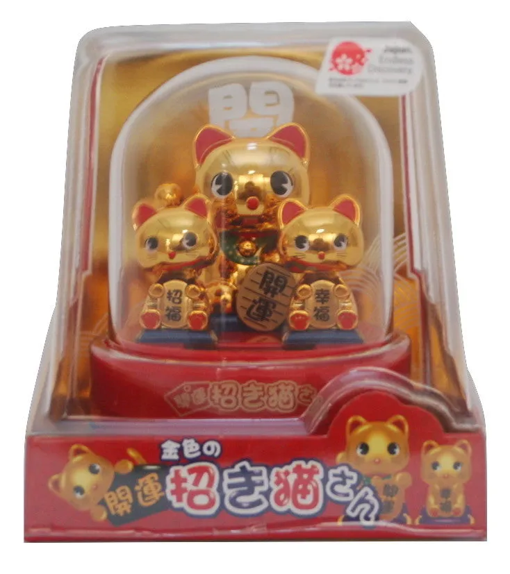 Solar Figure: Three Lucky Cats CLEARANCE USA