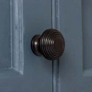 Solid Ebony Beehive Cabinet Knob