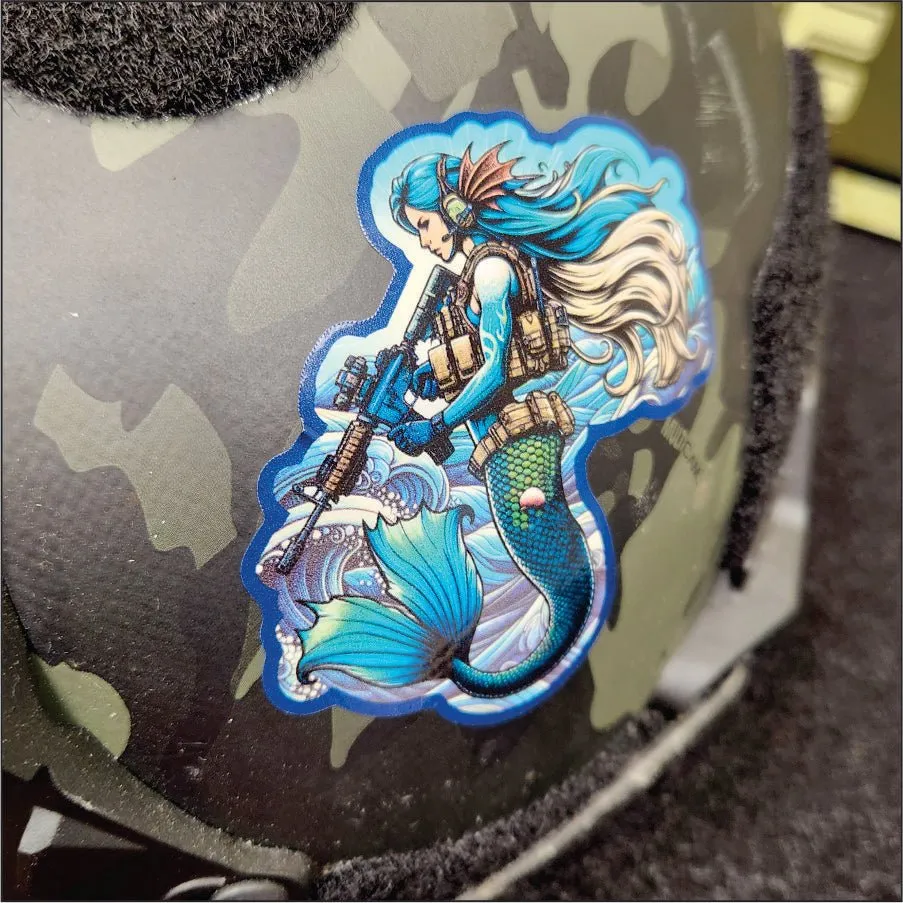 STICKER - Ocean Warrior: The Tactical Mermaid - 3"