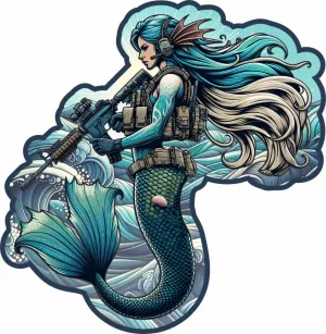 STICKER - Ocean Warrior: The Tactical Mermaid - 3"