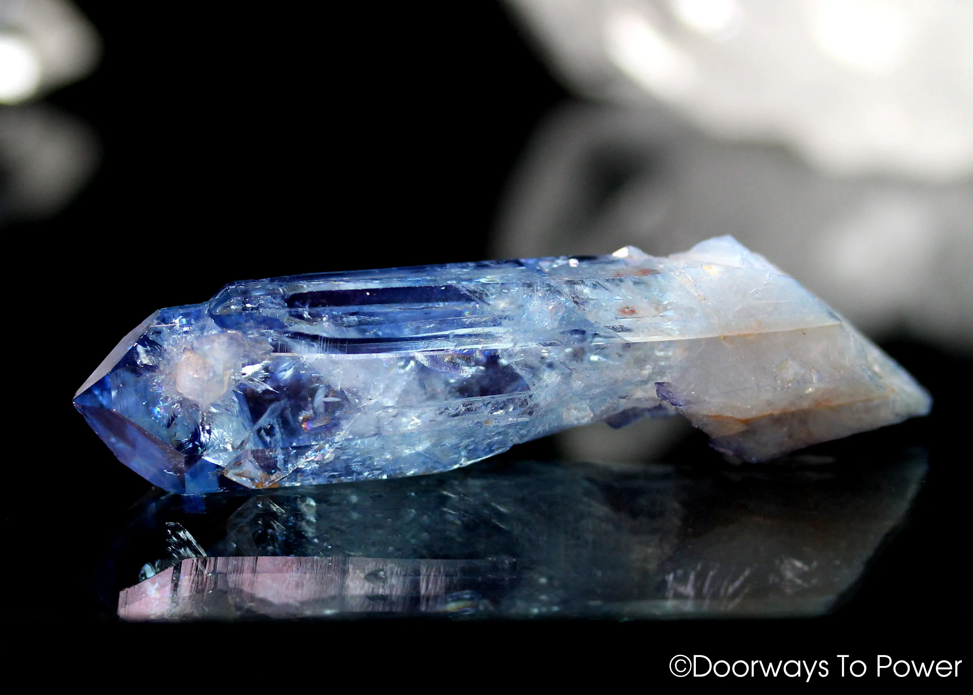 Tanzan Aura Quartz Tantric Twin Crystal 'Blue Pearl'