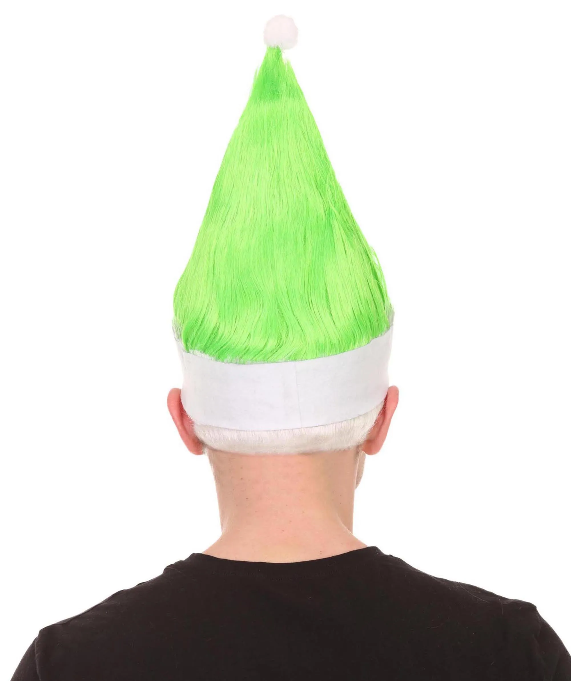 Unisex Santa's Sidekick Green Wig | Christmas Wig | Breathable Capless Cap | Flame-retardant Synthetic Fiber